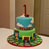 1st Birthday Train Cake