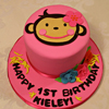 First Birthday Monkey Cake