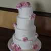 4 tier Wedding Cake with Roses