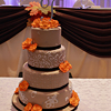 Autumn Rose Wedding Cake