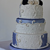 Blue & White Wedding Cake