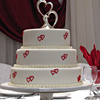 Double Hearts Wedding Cake