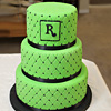 Green & Black Wedding Cake