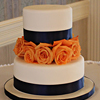 Orange Rose Wedding Cake