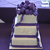 Purple Bow Wedding Cake