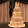 Silver & Gold Wedding Cake