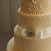 White & Ivory Wedding Cake