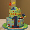 1st Birthday Sports Cake