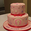 Pink Baptism Cake