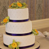 Green Orchid Wedding Cake