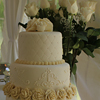 Ivory Rose Wedding Cake