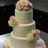 Pink Rose Wedding Cake