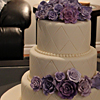 Purple Rose Wedding Cake